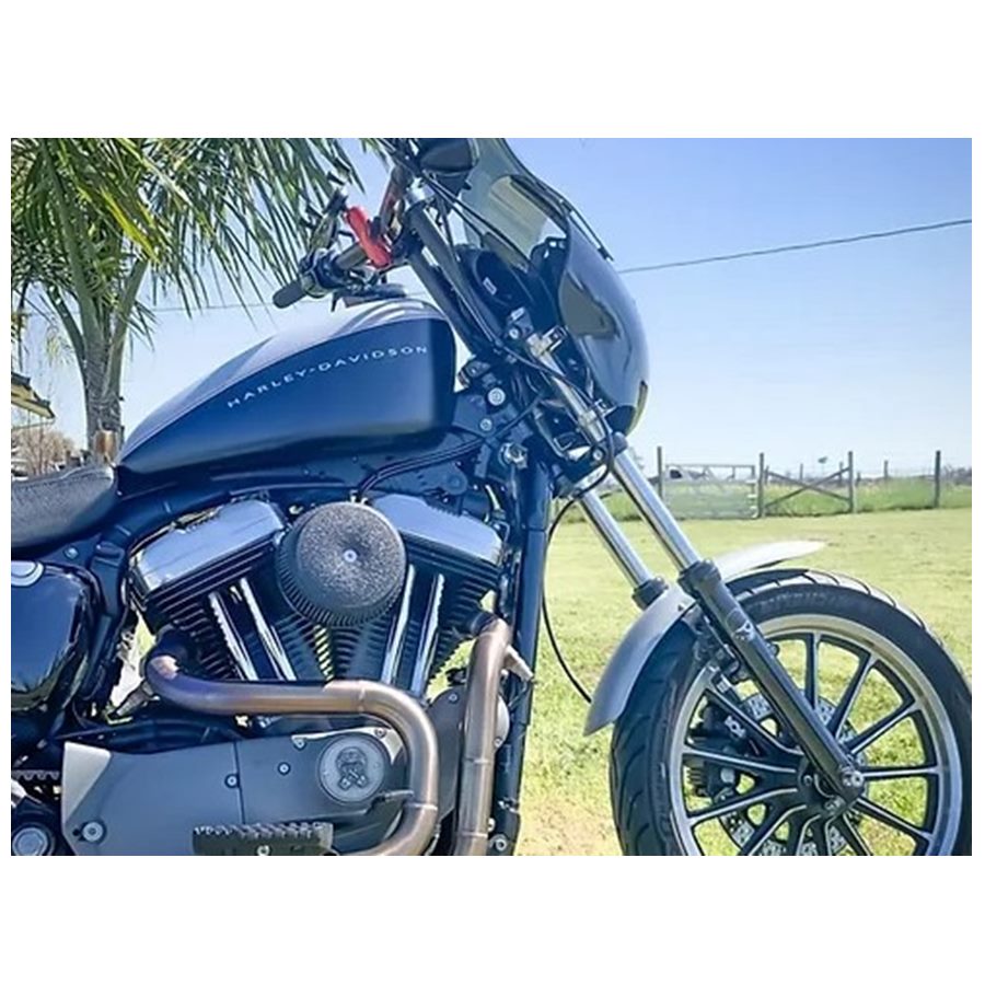 Invisivin Magnetic Vin Sticker Cover - FXR & up to 2010 Sportster with single sticker with Harley-Davidson.