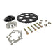 The TC Bros. Belt-to-Chain Drive Conversion Kit for 2000-2005 Harley-Davidson Dyna features 530 chain drive sprockets, bolts, washers, and mounting components displayed on a white background.