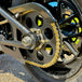 The TC Bros. Belt-to-Chain Drive Conversion Kit for 2018-Up Harley-Davidson Fat Bob includes two sprockets, gears, bolts, washers, and mounting hardware, all displayed on a white background.