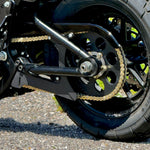 The TC Bros. Belt-to-Chain Drive Conversion Kit for 2018-Up Harley-Davidson Fat Bob includes two sprockets, gears, bolts, washers, and mounting hardware, all displayed on a white background.