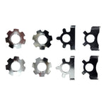 A set of Moto Iron® Locking Washer Kit For Vintage Style Springer Rockers on a white background.