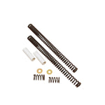 A set of Burly Lowboy Fork Lowering Kit - 39mm 99-05 FXD Dyna 88-15 XL Sportster for ride performance on a white background.