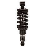 The Burly Slammer Lowering Shock for 2018-Up Harley-Davidson Softail features a coiled spring and "Burly" logo on the lower cylinder, shown here in black against a white background.