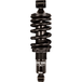 The Burly Slammer Lowering Shock for 2018-Up Harley-Davidson Softail features a coiled spring and "Burly" logo on the lower cylinder, shown here in black against a white background.
