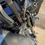 The TC Bros. Pro Series Top Triple Clamp for Harley-Davidson Touring 2014-2023 includes silver and black parts with matching components—perfect for your next handlebar upgrade.
