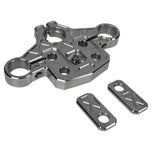 The TC Bros. Pro Series Top Triple Clamp for Harley-Davidson Touring 2014-2023 includes silver and black parts with matching components—perfect for your next handlebar upgrade.
