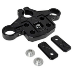 The TC Bros. Pro Series Top Triple Clamp for Harley-Davidson Touring 2014-2023 includes silver and black parts with matching components—perfect for your next handlebar upgrade.