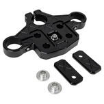 The TC Bros. Pro Series Top Triple Clamp for Harley-Davidson Touring 2014-2023 includes silver and black parts with matching components—perfect for your next handlebar upgrade.