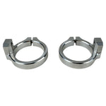 The TC Bros. Fairing Clamp for Pro Series Triple Trees features a split design with a screw hole, ideal for securely positioning components like fairings on motorcycle shafts.