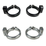 The TC Bros. Fairing Clamp for Pro Series Triple Trees features a split design with a screw hole, ideal for securely positioning components like fairings on motorcycle shafts.