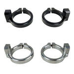 The TC Bros. Fairing Clamp for Pro Series Triple Trees features a split design with a screw hole, ideal for securely positioning components like fairings on motorcycle shafts.