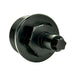 Two black metal Moto Iron Preload Adjusters for Harley-Davidson 39mm forks, featuring hexagonal tops and threaded bases.