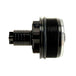 Two black metal Moto Iron Preload Adjusters for Harley-Davidson 49mm forks with threaded bases.