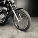 Two TC Bros. Spool Wheel Axle Spacers for 1988-2007 Harley Davidson 39mm Narrow Glide Fork are shown side by side on a white background, ideal for spacer kits or spool wheel setups.
