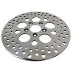 A 11.5" Polished Rear Brake Rotor for 84-13 Sportster & Big Twin by Moto Iron® on a white background.