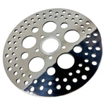 A 11.5" Polished Rear Brake Rotor for 84-13 Sportster & Big Twin by Moto Iron® on a white background.