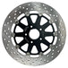 A TC Bros. 12.6in Oversized Front Floating Brake rotor for Harley Models, showcasing its corrosion resistance, placed against a white background.