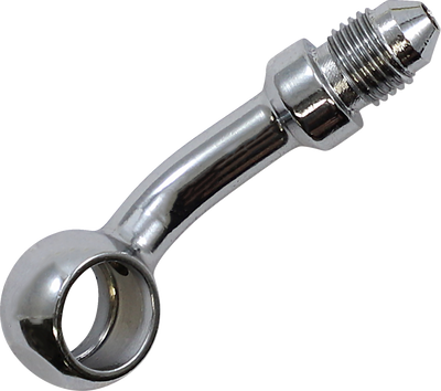 Four Goodridge Universal Brake Line Fittings for Cut-To-Length Brake Lines, each with a 90-degree metal end, are displayed on a white background—ideal for custom brake line installations.