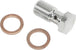 Six Goodridge Banjo Bolts and seven copper washers by Goodridge are arranged on a white background, showcasing key components for brake lines and fluid transfer systems.