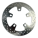 The TC Bros. 12.6in Oversized Front Floating Brake Rotor for 2014-2023 Harley Touring Models, featuring vent holes, is compatible with the TC Bros. Brake Caliper Adapter Kit.