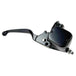 The Moto Iron® OEM Style 11/16" Front Brake Master Assembly for Harley 1996-2017, designed for dual disc systems, is elegantly positioned at an angle on a white background with an integrated reservoir.