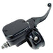 The Moto Iron® OEM Style 11/16" Front Brake Master Assembly for Harley 1996-2017, designed for dual disc systems, is elegantly positioned at an angle on a white background with an integrated reservoir.
