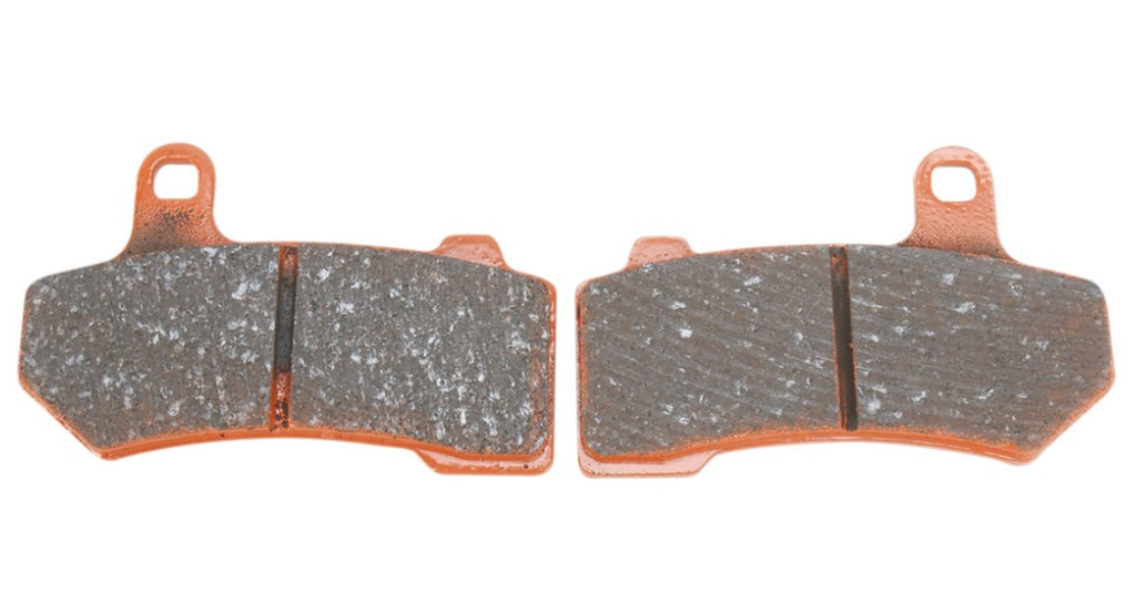 A pair of EBC Semi Sintered (V) Brake Pads For Harley 08-22 FLHT on a white background from EBC.