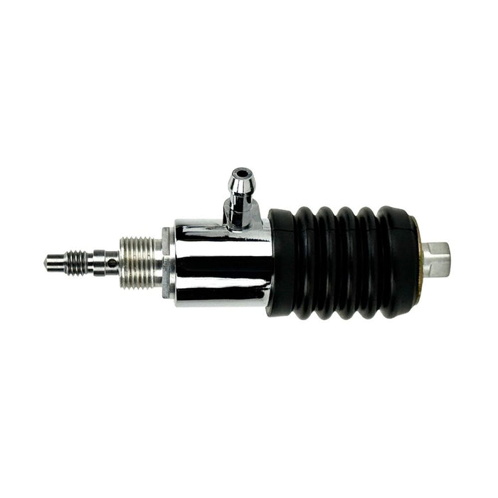 Two metal and rubber connectors with threaded ends and barbed fittings, compatible with Moto Iron® Rear Master Cylinder for 1995-1996 Harley-Davidson Touring, shown on a white background.