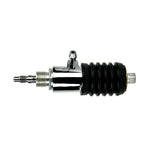 Two metal and rubber connectors with threaded ends and barbed fittings, compatible with Moto Iron® Rear Master Cylinder for 1995-1996 Harley-Davidson Touring, shown on a white background.