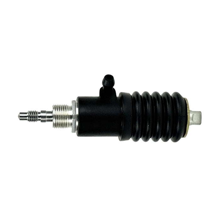 Two metal and rubber connectors with threaded ends and barbed fittings, compatible with Moto Iron® Rear Master Cylinder for 1995-1996 Harley-Davidson Touring, shown on a white background.