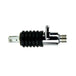 Two Moto Iron® Rear Master Cylinders for 1997-1998 Harley-Davidson Touring, featuring black rubber boots and metal fittings, are displayed side by side on a white background.