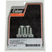 Colony Machine Front Rotor Fasteners for Harley-Davidson 1984-Up, chrome-plated hardware, compatible with various models.