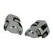 Two polished chrome Mid-USA Chrome Caliper Set for 1984-1999 Harley-Davidson Big Twin and Sportster motorcycle brake calipers.
