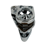 Two polished chrome Mid-USA Chrome Caliper Set for 1984-1999 Harley-Davidson Big Twin and Sportster motorcycle brake calipers.