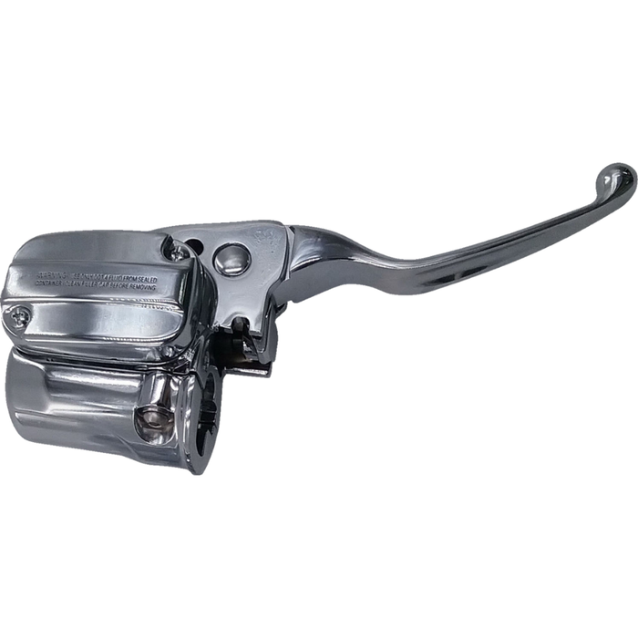 Two Drag Specialties Front Master Cylinder brake levers, one black and one chrome, for 2016-2024 Harley-Davidson Road Glide motorcycles, are displayed side by side on a white background.
