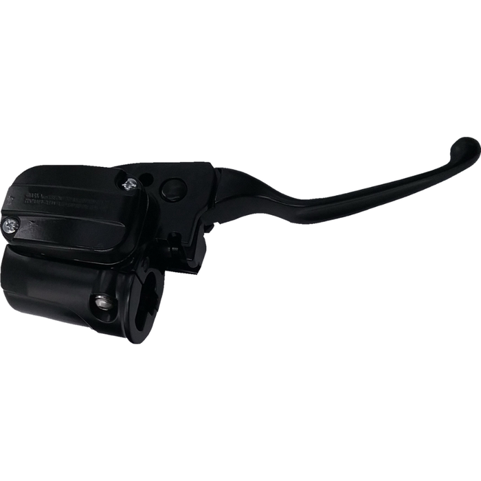 Two Drag Specialties Front Master Cylinder brake levers, one black and one chrome, for 2016-2024 Harley-Davidson Road Glide motorcycles, are displayed side by side on a white background.