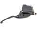 The Drag Specialties Front Master Cylinder for 2008-2013 Harley-Davidson Touring, shown in chrome and black with attached lever and mounting hardware, is displayed isolated on a white background.