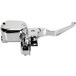Two Drag Specialties front master cylinders for 2014-2022 Harley-Davidson Sportster are shown—one in chrome and one in matte black finish—both displayed against a white background.