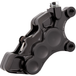 Four Arlen Ness Ness-Tech Differential Bore Front Calipers for 2008-Up Harley-Davidson, two in black and two in chrome, shown from different angles.