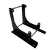 The TC Bros. Engine Stand for 1970-1985 Yamaha XS650 motors features a durable black metal U-shaped frame and two horizontal bars, ideal for securely mounting XS650 engines or similar heavy components.