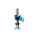 A person with blue gloves uses a Motion Pro 49mm Ringer Fork Seal Driver for a no-slip grip while holding a pipe.