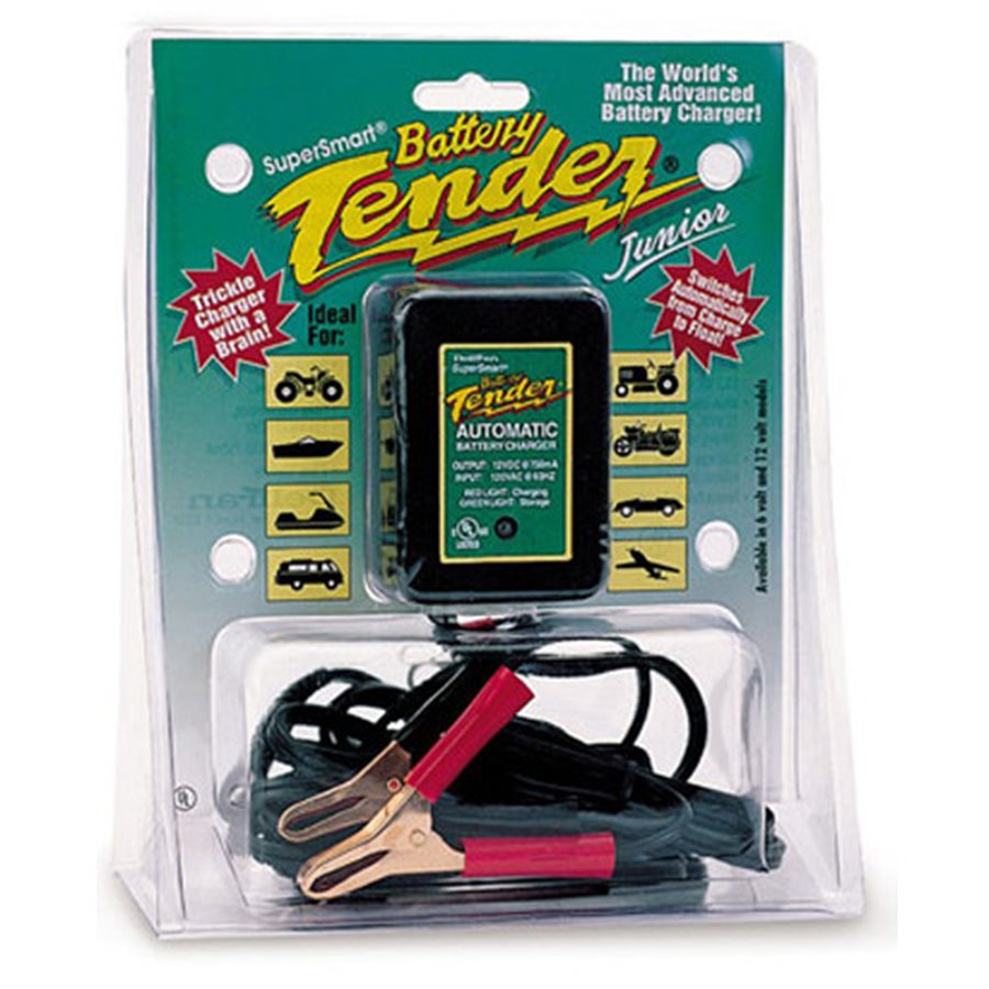 A Deltran Battery Tender 12V Charger/Maintainer .75amp for 12V batteries, all in one package.