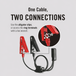 Deltran Battery Tender Junior 12V .75A Battery Maintainer with red and black alligator clips, featuring 12V .75A output.