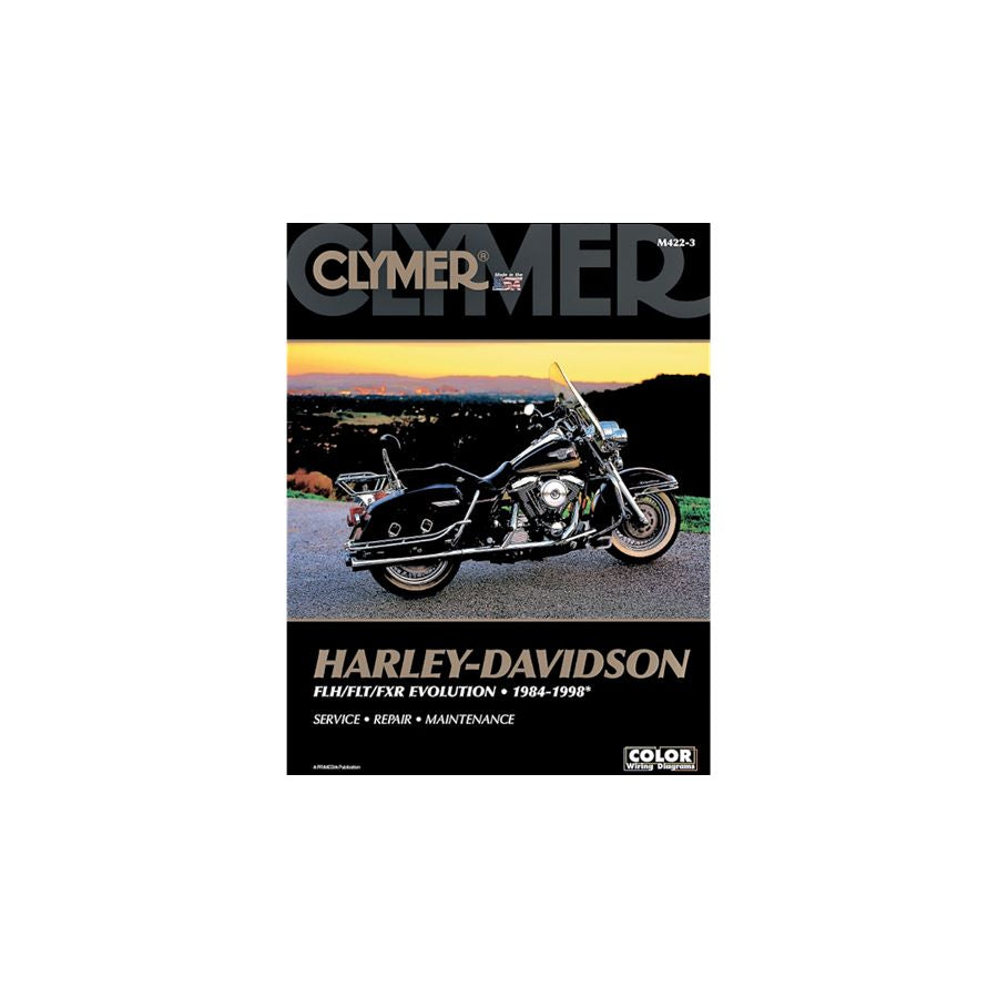 Harley Davidson motorcycle maintenance is made easier with the 1984-1998 FLT/FLHT/FLHR/FLTR, 1984-1994 FXR Clymer Repair Manual.
