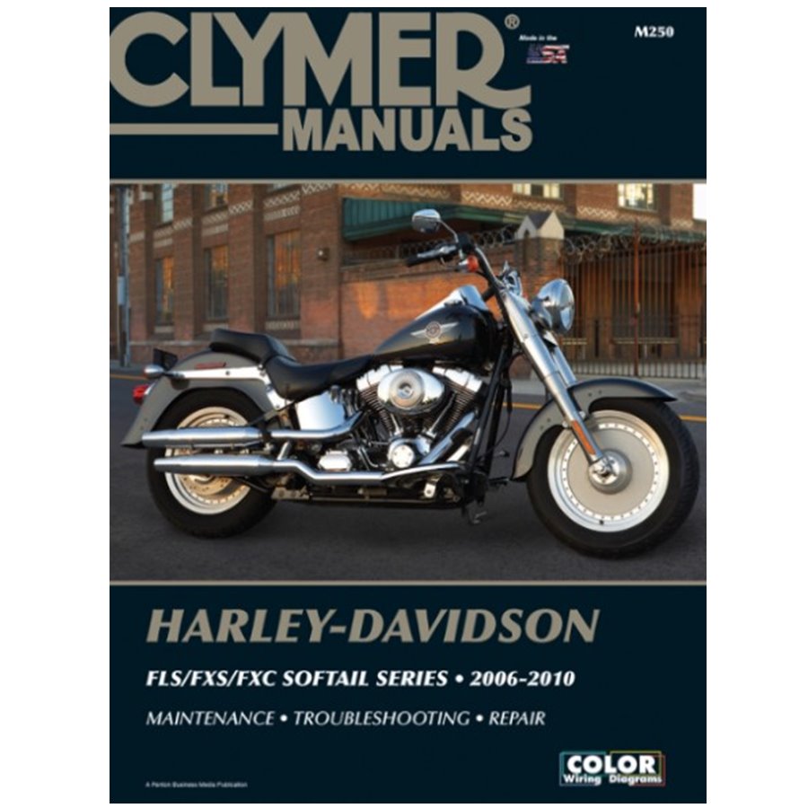 A Clymer Repair Manual - For Harley Softail '06-'10 publication featuring a maintenance and restoration guide covering 2006-2010 models.