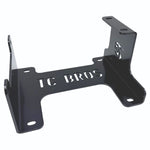 TC Bros. Engine Stand for 1999-2017 Harley Twin Cam A Motor (Touring & Dyna); black metal bracket with "TC BROS" cutout and multiple bolt holes—sturdy support for your engine.