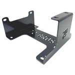 Black metal TC Bros. Engine Stand for 1999-2017 Harley-Davidson Twin Cam A motors, Touring, and Dyna; features "TC BROS" cutout and multiple mounting holes for secure installation.