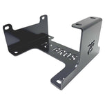 TC Bros. Engine Stand for 1999-2017 Harley Twin Cam A Motor (Touring & Dyna); black metal bracket with "TC BROS" cutout and multiple bolt holes—sturdy support for your engine.