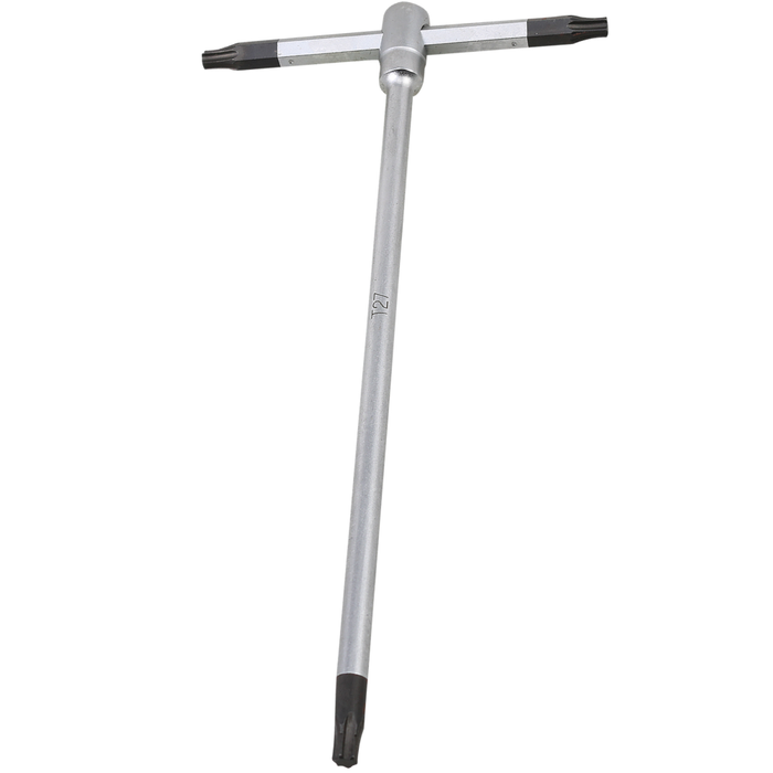 Moto Iron T27 Star Bit T-Handle with a star bit at the end of the shaft and at both ends of the crossbar.