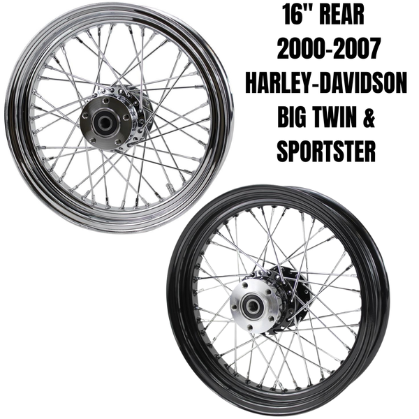 HARLEY-DAVIDSON バイク用ホイール 150/60B19 Moto Iron 16” × 3” Rear Wheel for 2000-2007 Harley-Davidson Big